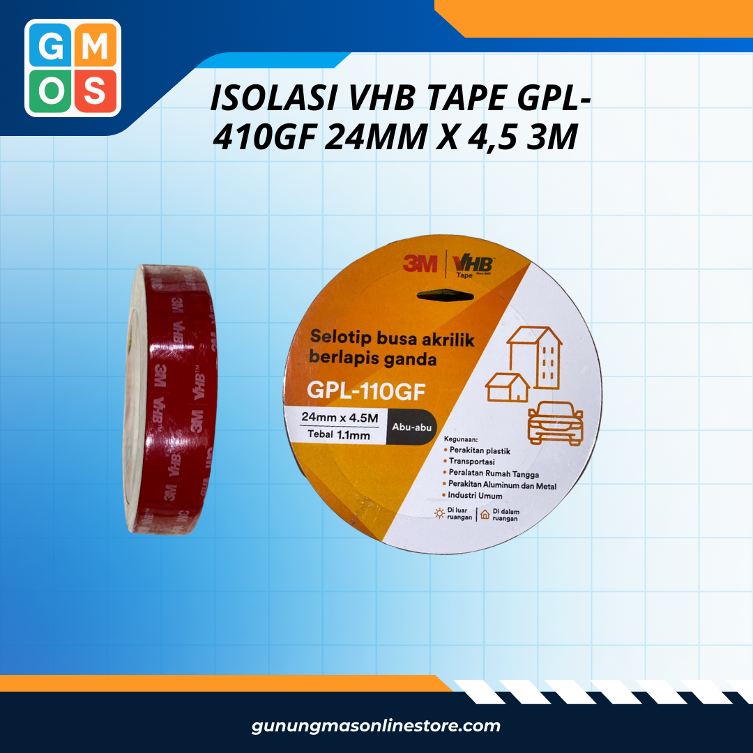 ISOLASI VHB TAPE GPL-410GF 24MMX4.5M 3M