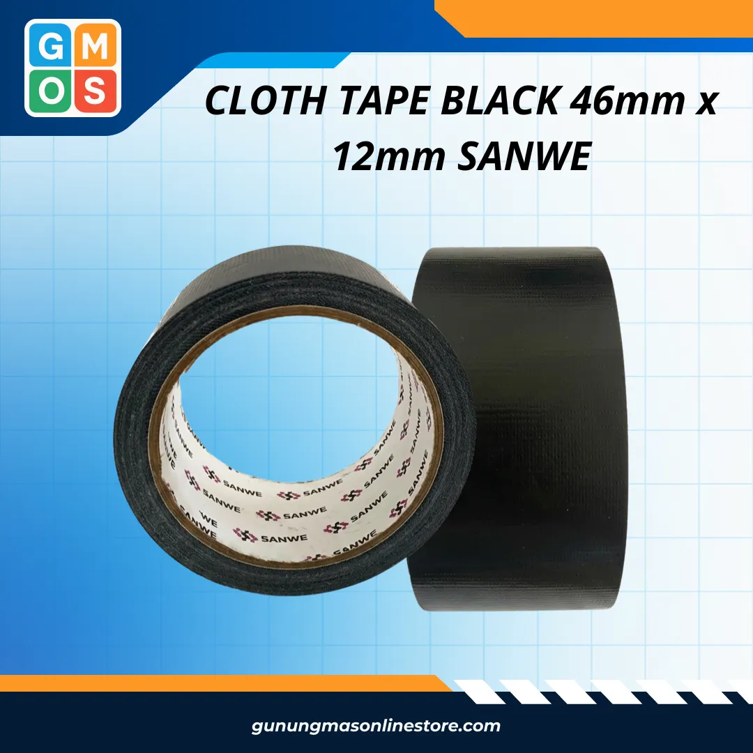 CLOTH TAPE BLACK 46mm x 12mm SANWE