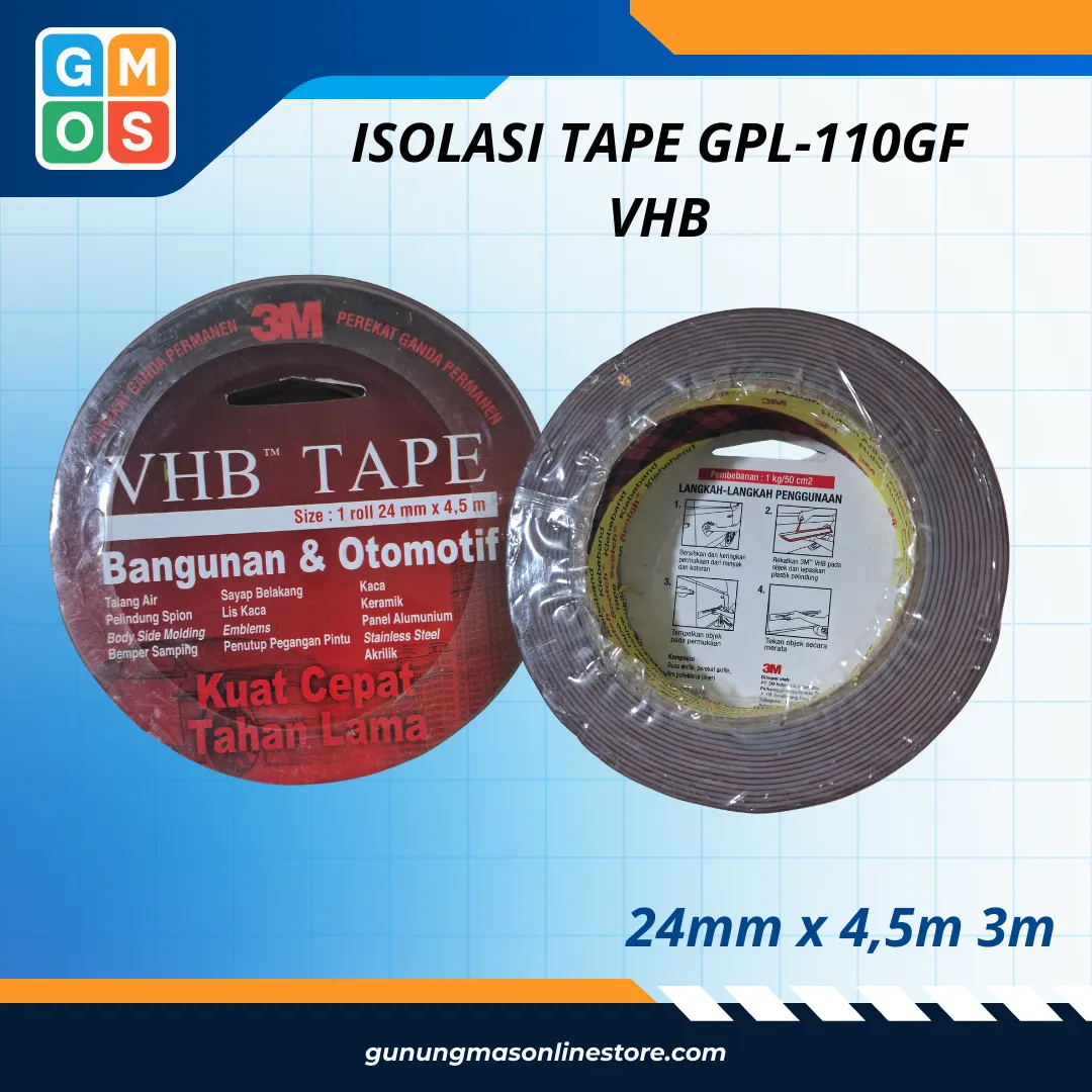 ISOLASI TAPE GPL-110GF 24MM X 4.5M 3M