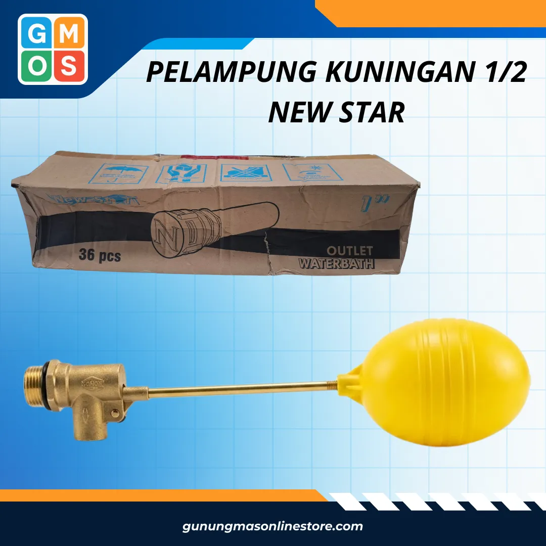 PELAMPUNG KUNINGAN 1/2 NEW STAR