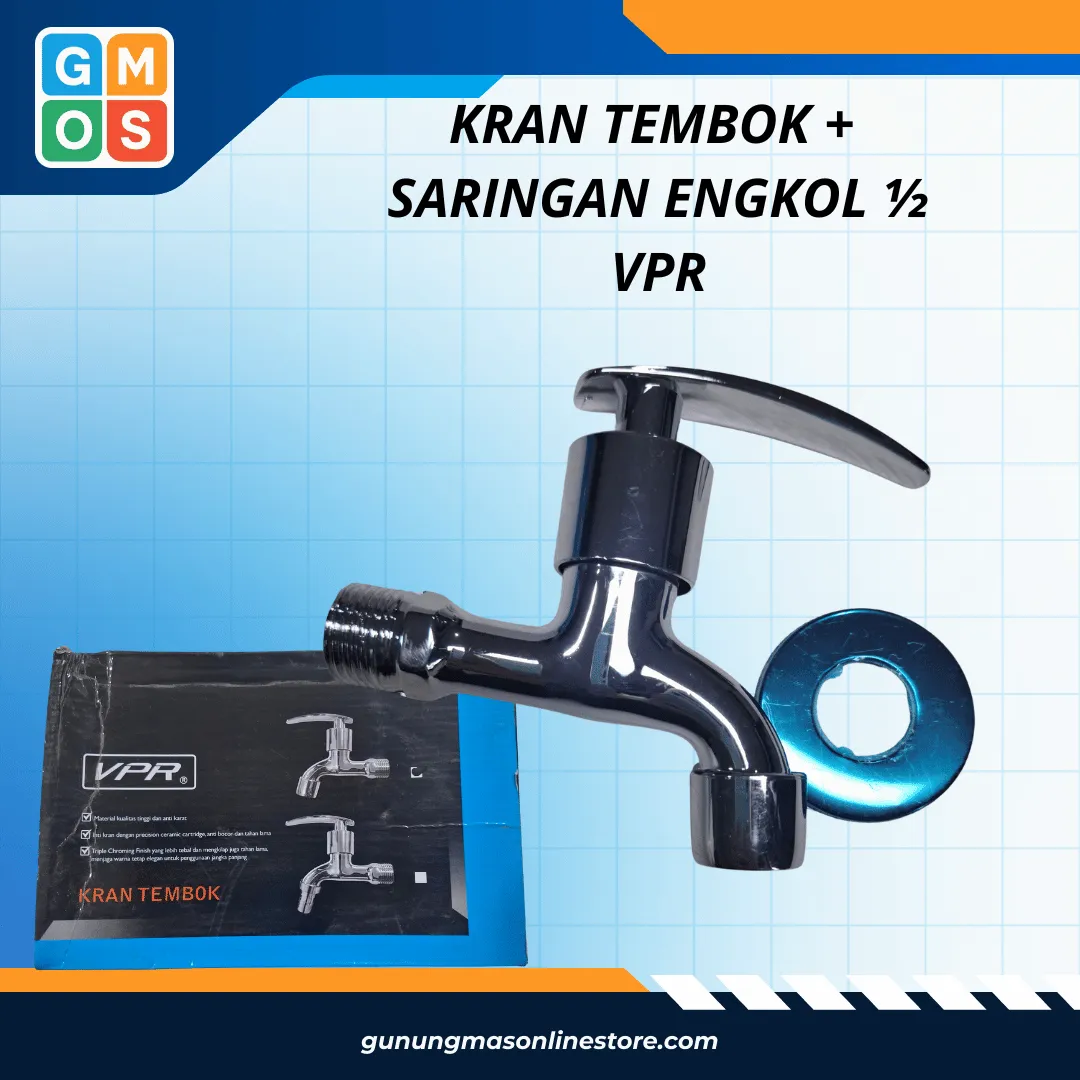 KRAN TEMBOK + SARINGAN ENGKOL 1/2 VPR