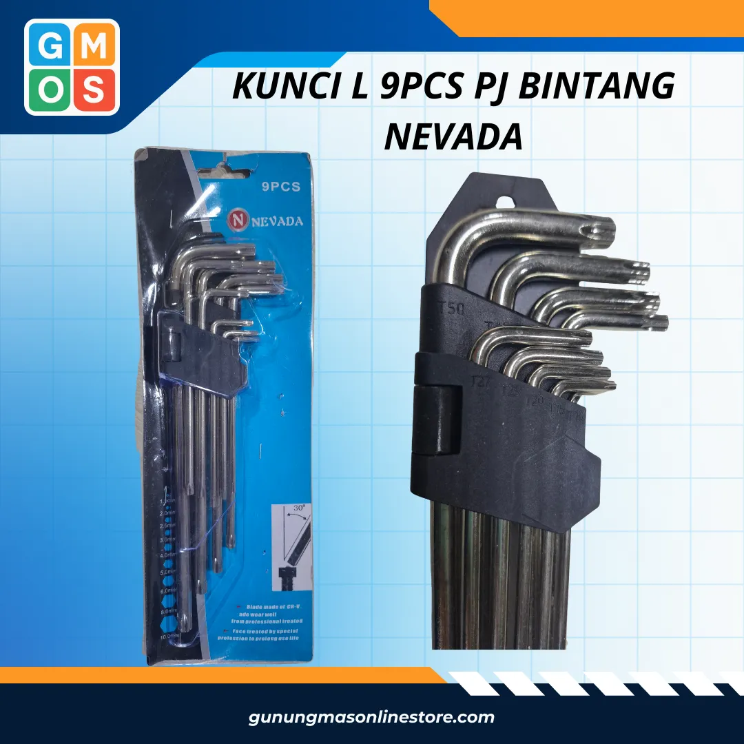 KUNCI L 9PCS PJ BINTANG NEVADA