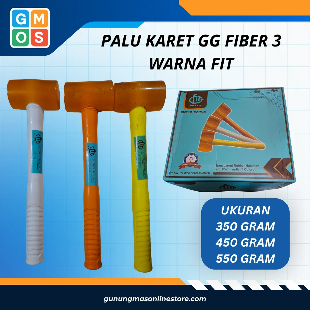 PALU KARET GG FIBER 3 WARNA FIT