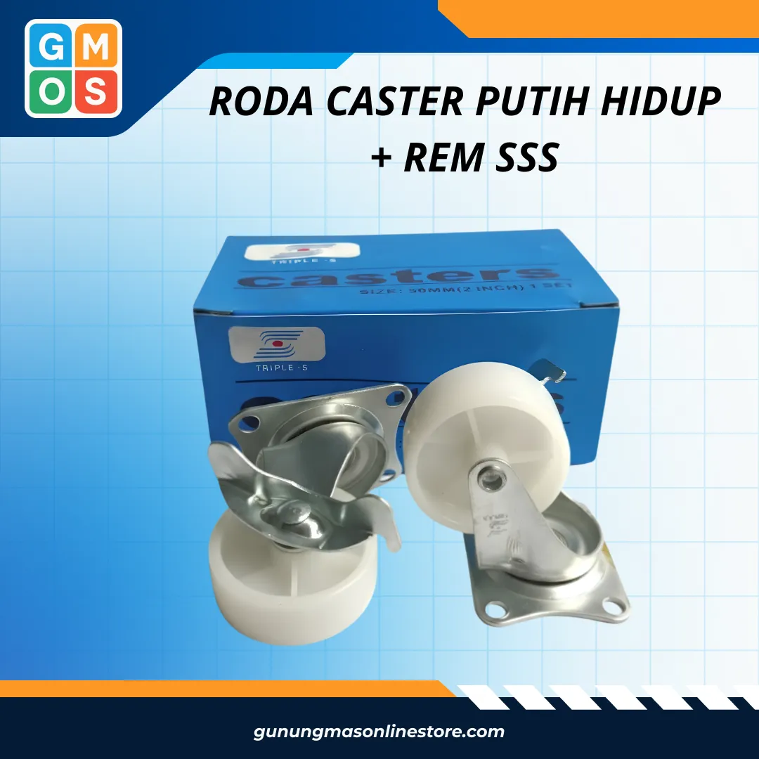 RODA CASTER PUTIH HIDUP + REM SSS