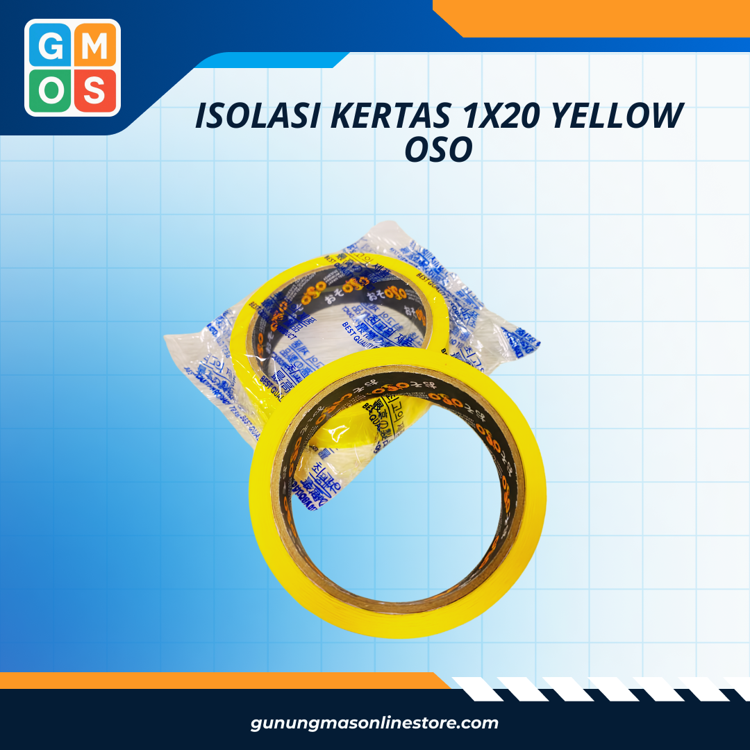 ISOLASI KERTAS 1X20 YELLOW OSO