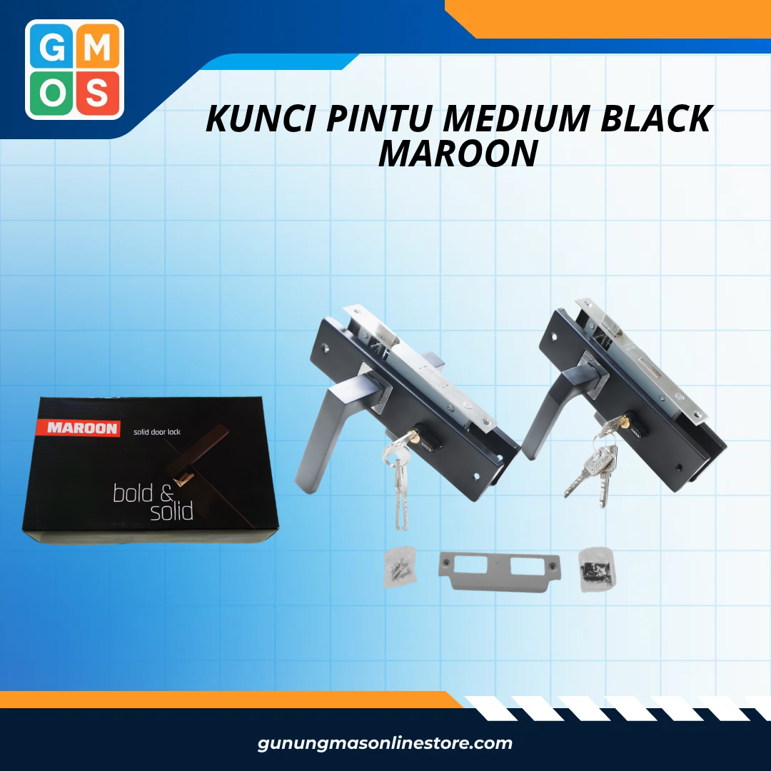 KUNCI PINTU MEDIUM BLACK MAROON